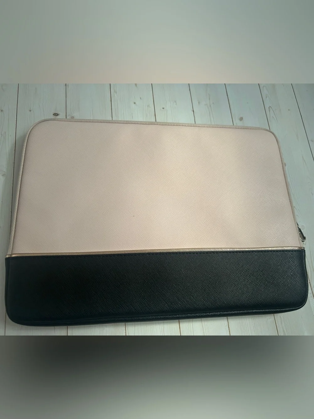 Kate Spade Laptop Case Sleeve Zip around Color-block Blush Pink & Black 10x14